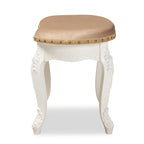 Pouf da toeletta imbottito tradizionale in stile country francese