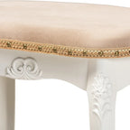 Pouf da toeletta imbottito tradizionale in stile country francese