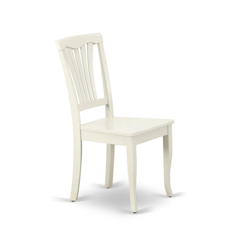 Dining Room Furniture Set- an Oval Kitchen Table and Wooden Seat Dining Chairs, Linen White(Pieces Option)