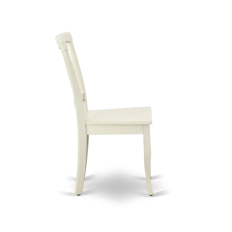 Dining Room Furniture Set- an Oval Kitchen Table and Wooden Seat Dining Chairs, Linen White(Pieces Option)