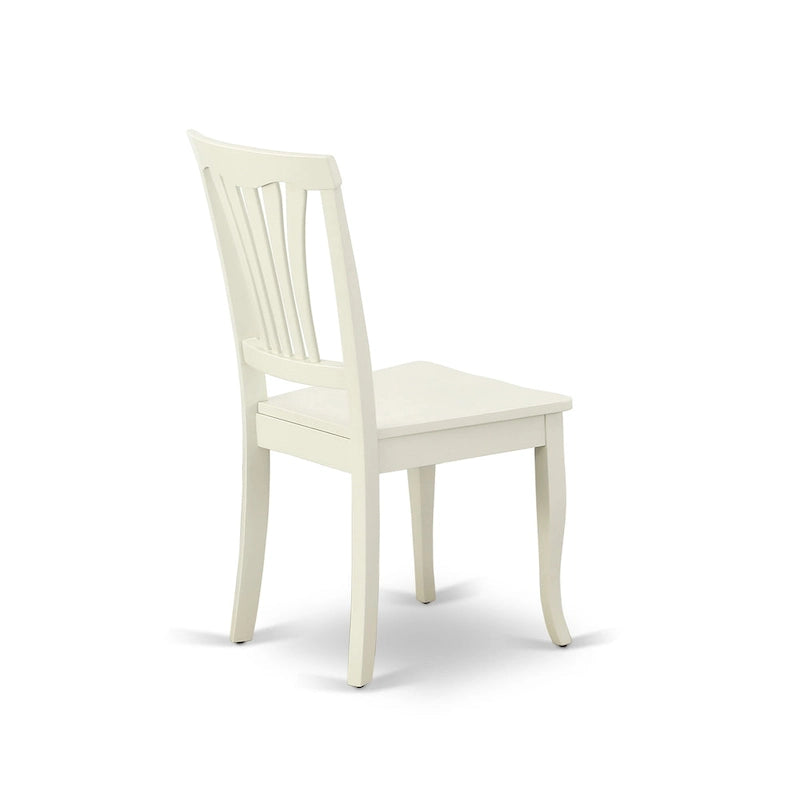 Dining Room Furniture Set- an Oval Kitchen Table and Wooden Seat Dining Chairs, Linen White(Pieces Option)