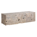 55-inch Rectangular Bleached Teak Root Solid Bench