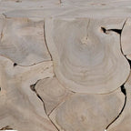 55-inch Rectangular Bleached Teak Root Solid Bench