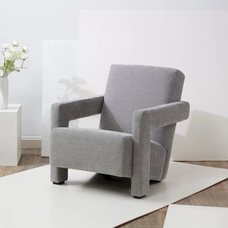 Modern Velvet Accent Chair - 27 In. W x 35 In. D x 30 In. H - 27Wx35Dx30H