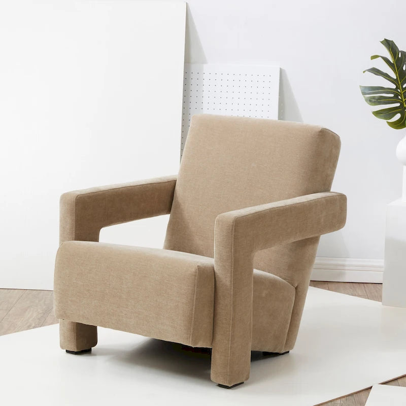 Modern Velvet Accent Chair - 27 In. W x 35 In. D x 30 In. H - 27Wx35Dx30H