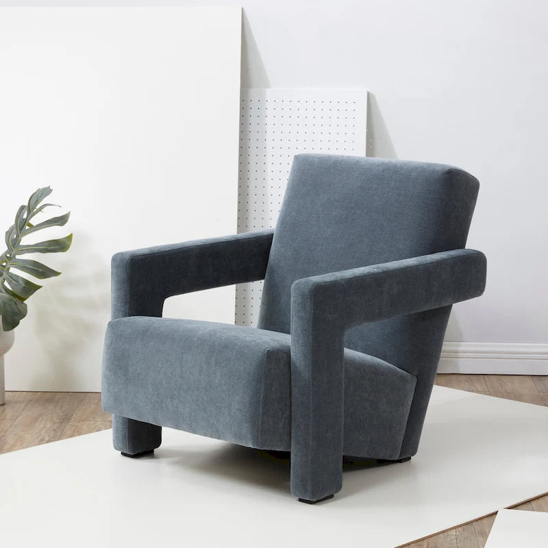 Modern Velvet Accent Chair - 27 In. W x 35 In. D x 30 In. H - 27Wx35Dx30H