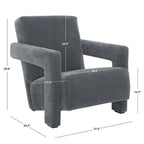 Moderní sametové křeslo - 27 In. W x 35 In. D x 30 In. H - 27Wx35Dx30H