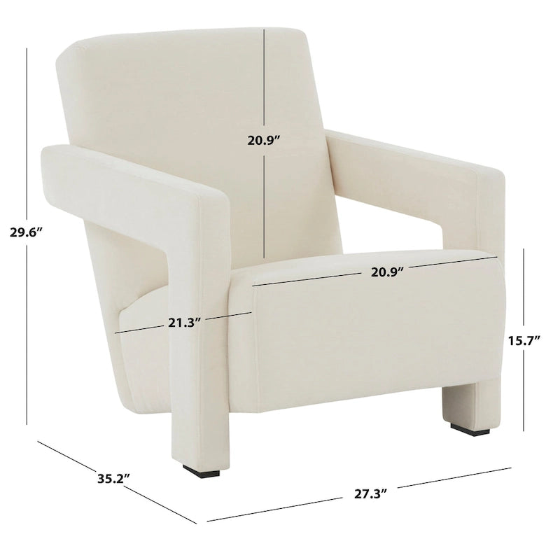 Modern Velvet Accent Chair - 27 In. W x 35 In. D x 30 In. H - 27Wx35Dx30H