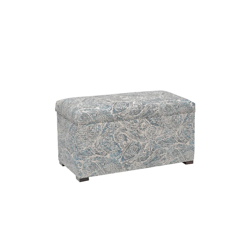 Transitional Living Room Storage Trunk Bench