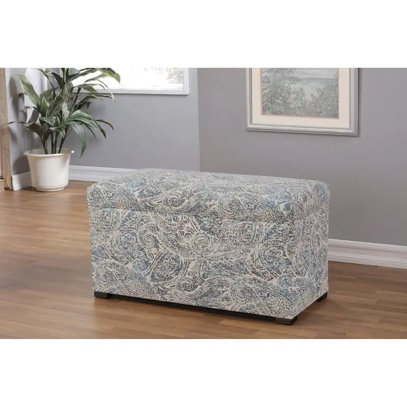 Transitional Living Room Storage Trunk Bench