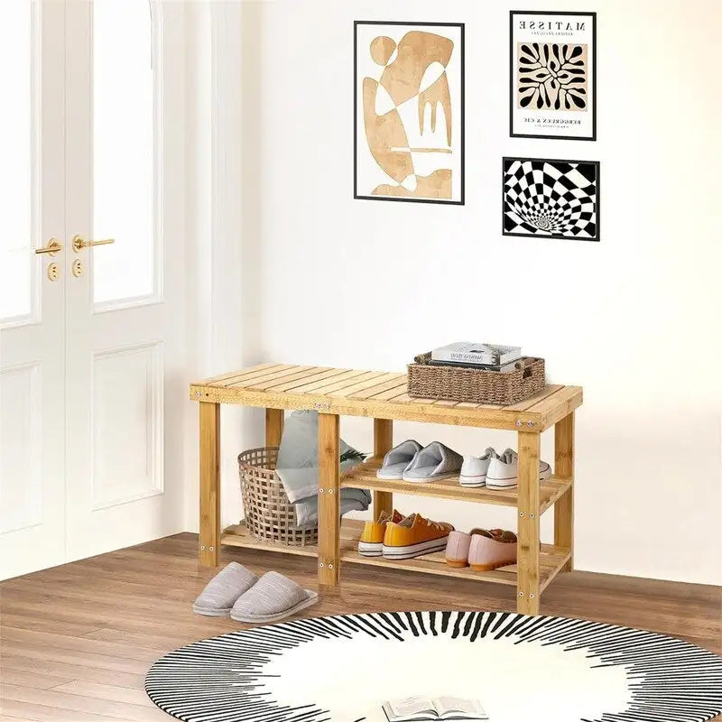 Shoe Rack Bench for Entryway
