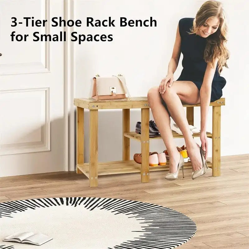 Shoe Rack Bench for Entryway