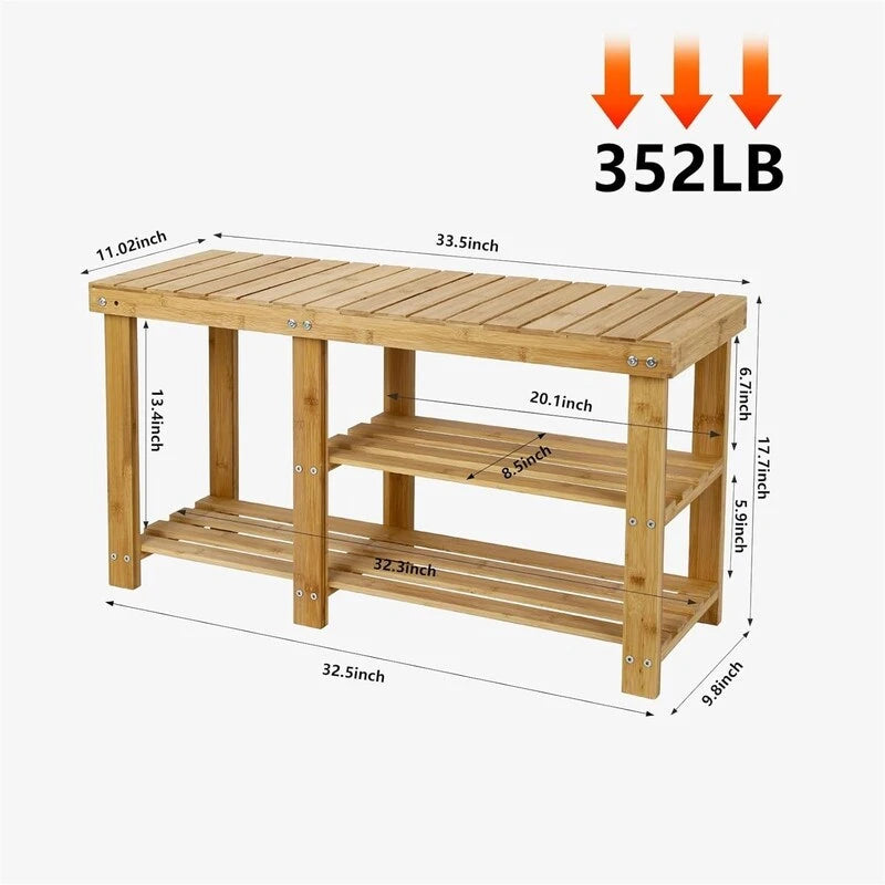 Shoe Rack Bench for Entryway