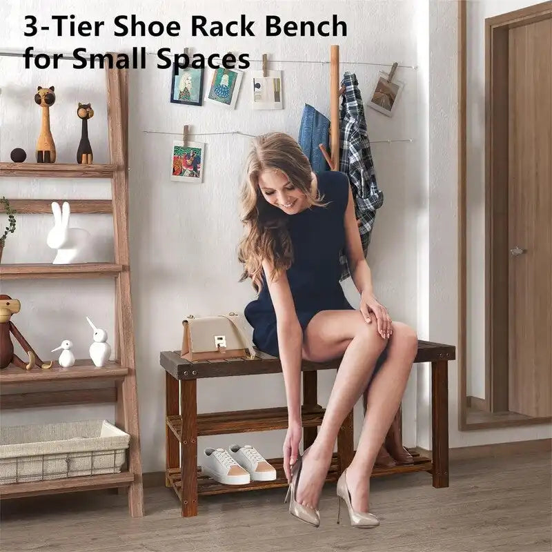 Shoe Rack Bench for Entryway