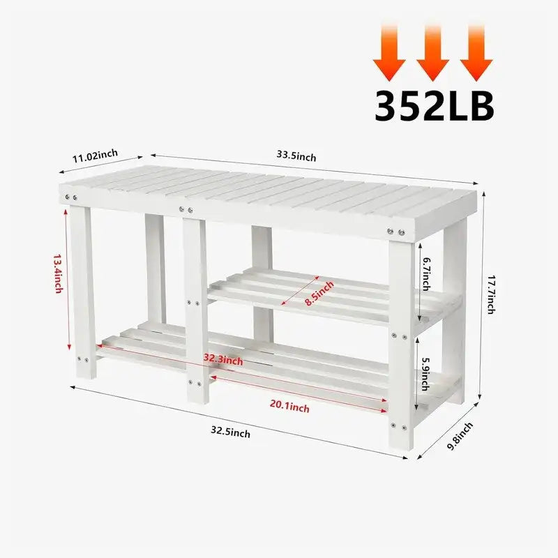 Shoe Rack Bench for Entryway