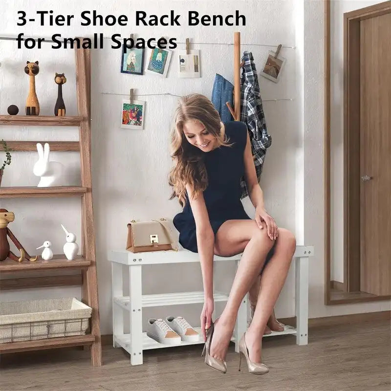Shoe Rack Bench for Entryway
