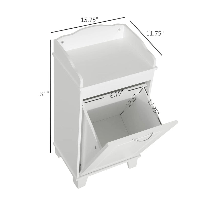 Tilt Out Laundry Hamper,Free Standing Home Organizer Hamper,Bathroom Storage Cabinet
