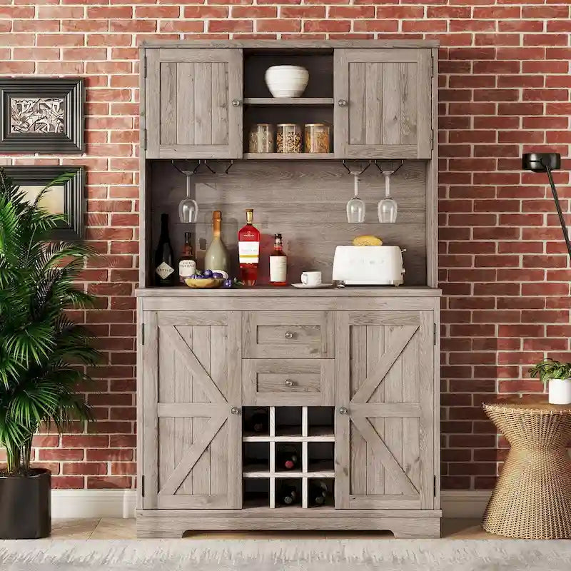 73.8H Kitchen Cabinet with Storage - N/A